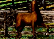 Horse art, Horse Painting, Saddlebred Painting